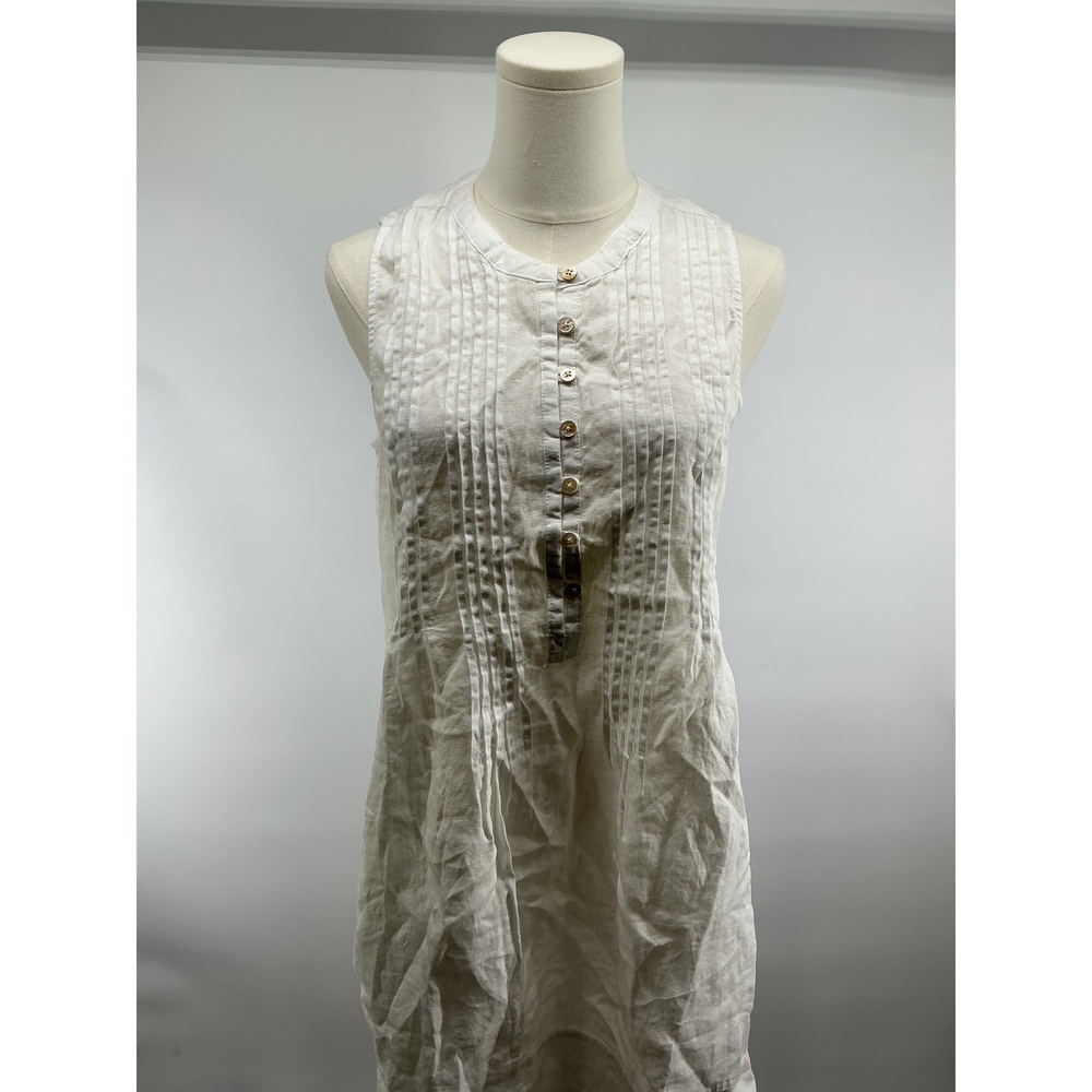 100% European Linen Sleeveless Swing Dress